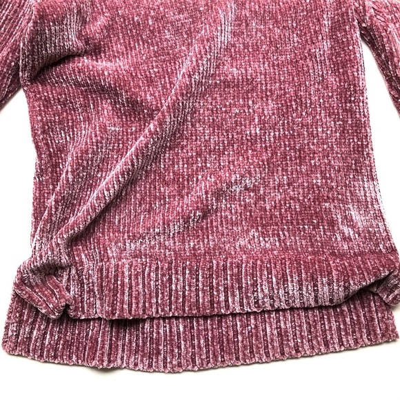 Orvis Chenille Long Chunky Knit Sweater Rose Pink - Picture 11 of 14
